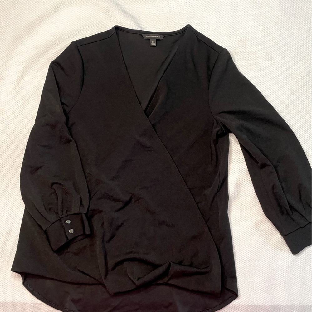 Banana Republic, size small, black dress blouse